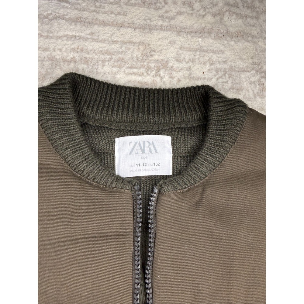 Zara Kids Olive Green Knit Vest, Boys Size 11-12